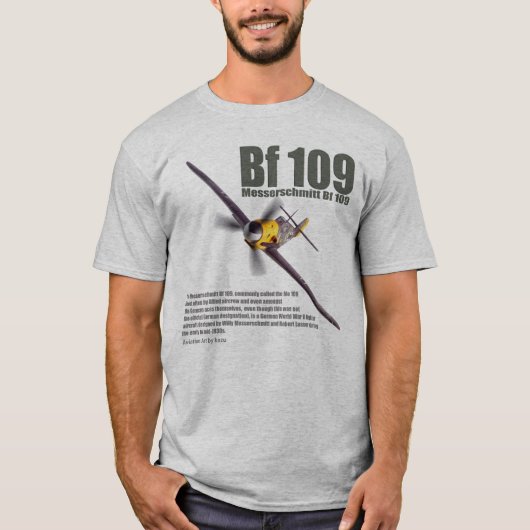 Aviation Art T-shirt "Messerschmitt Bf 109" (Voorkant)