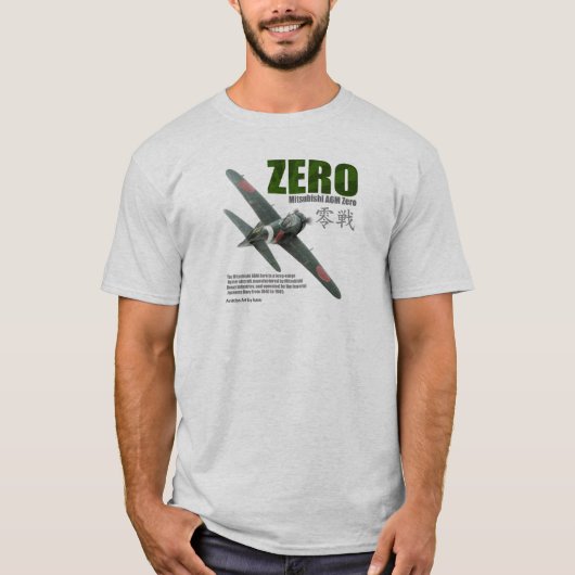 Aviation Art T-shirt "Mitsubishi A6M Zero" (Voorkant)
