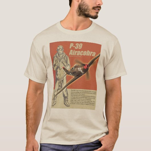 Aviation Art T-shirt "P-39 Airacobra" (Voorkant)