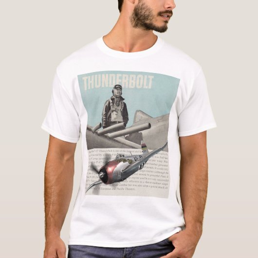 Aviation Art T-shirt "P-47 Thunderbolt " (Voorkant)