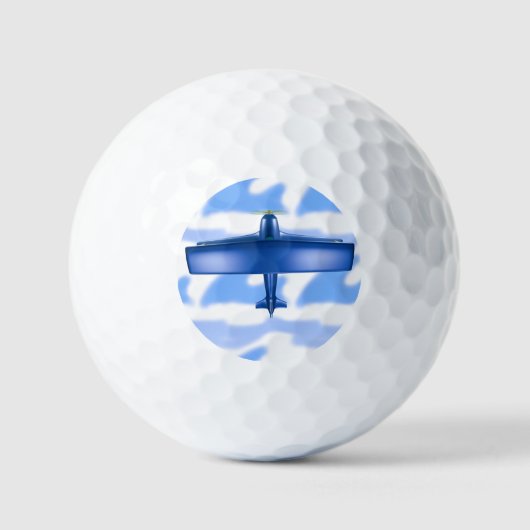 Aviation Blue Plane Golf Ball Golfballen (Voorkant)