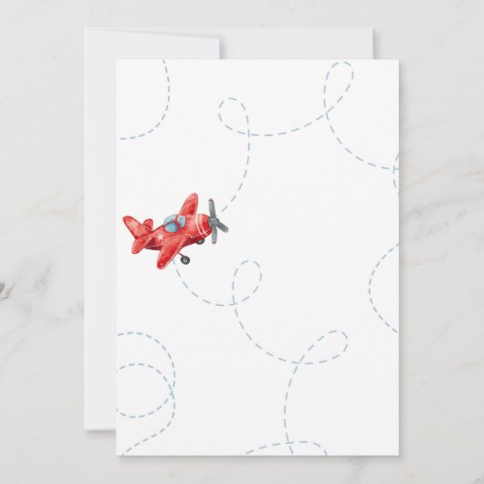Aviation Boys Cool Blue Airplane Travel Verjaardag Kaart (Achterkant)