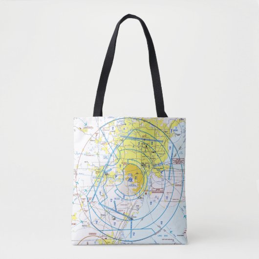 Aviation Chart Tote Bag (Voorkant)