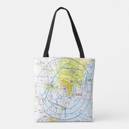 Aviation Chart Tote Bag (Achterkant)