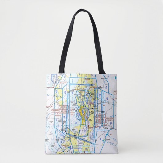 Aviation Chart Tote Bag (Voorkant)