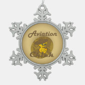 Aviation Chick #6 Tin Sneeuwvlok Ornament (Voorkant)