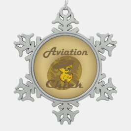 Aviation Chick #6 Tin Sneeuwvlok Ornament