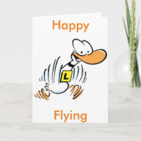 Aviation Duck Cartoon Wenskaart