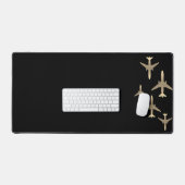 Aviation Gold Vliegtuigen Bureaumat (Keyboard & Muis)