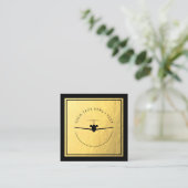Aviation Jet Logo - Faux Gold Foil Visitekaartje (Staand voorkant)