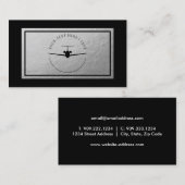 Aviation Jet Logo - Faux Silver Foil Visitekaartje (Voorkant / Achterkant)
