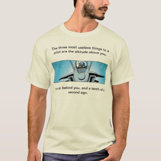 Aviation Joke Fighter Jet Cartoon Shirt (Voorkant)
