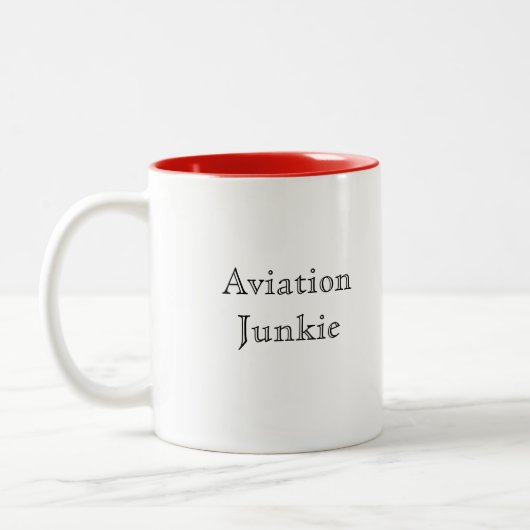 Aviation Junkie Tweekleurige Koffiemok (Links)