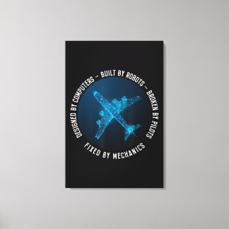 Aviation Mechanic Aircraft Engineer Technician Canvas Afdruk