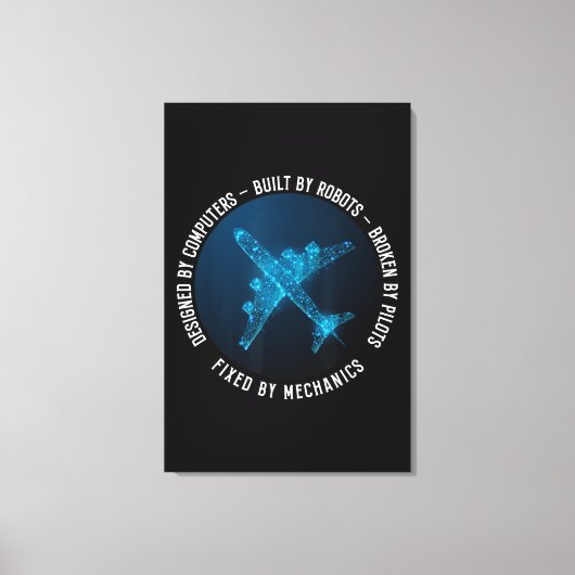 Aviation Mechanic Aircraft Engineer Technician Canvas Afdruk (Voorkant)