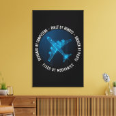 Aviation Mechanic Aircraft Engineer Technician Canvas Afdruk (Insitu (Woonkamer))