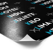 Aviation NATO Phonetic Alphabet Airplane Simple Foto Afdruk (Hoek)