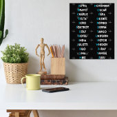 Aviation NATO Phonetic Alphabet Airplane Simple Foto Afdruk