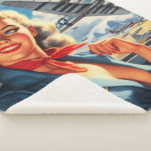 Aviation Pin Up Sherpa Deken (3/4)