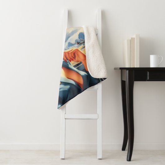  Aviation Pin Up Sherpa Deken (In situ)