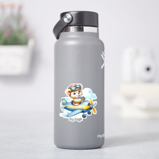 Aviation Teddy Bear Sticker