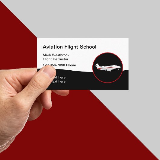 Aviation Theme Flight Instructor Visitekaartje