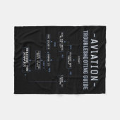 Aviation Troubleshooting Guide - Funny Air Mechani Fleece Deken (Voorkant (Horizontaal))