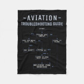 Aviation Troubleshooting Guide - Funny Air Mechani Fleece Deken (Voorkant)