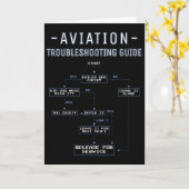 Aviation Troubleshooting Guide - Funny Air Mechani Kaart (Gele Bloem)