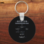 Aviation Troubleshooting Guide - Funny Air Mechani Sleutelhanger (Voorkant)