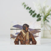 Aviator, 1917 by Joseph Christian Leyendecker Briefkaart (Staand voorkant)