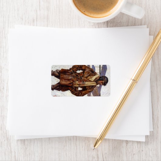 Aviator, 1917 by Joseph Christian Leyendecker Etiket (Insitu)