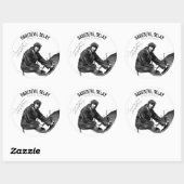 Aviator Actor DAREDEVIL DeLAY - Decimaal blad Ronde Sticker (Vel)