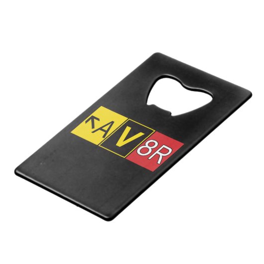 Aviator - AV8R - Creditkaart Flessenopener (Achterkant Gekanteld)