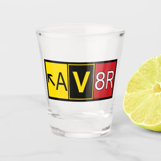 Aviator - AV8R - Shot Glas (Voorkant)