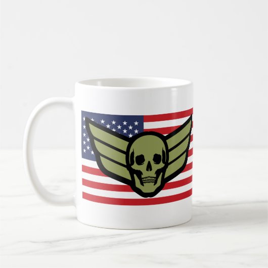 Aviator Badge Amerikaanse Vlag Koffiemok (Links)