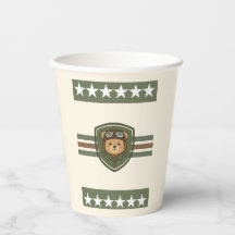 Aviator Beer Militaire Feest Papieren Bekers