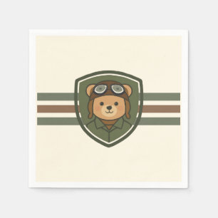 Aviator Beer Militaire Feestservetten Servet