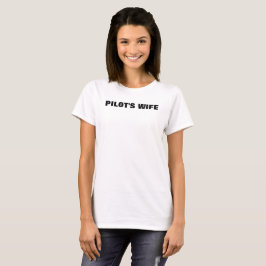 Aviator Day Cute en Simple Pilot's Wife T-shirt