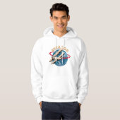Aviator die de wereld reist hoodie (Voorkant volledig)