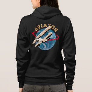Aviator die de wereld reist hoodie