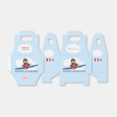 Aviator en zijn vliegtuig bedankdoosjes (Uitgevouwen)