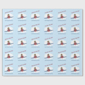 Aviator en zijn vliegtuig cadeaupapier (Vlak)