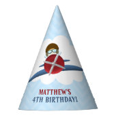 Aviator en zijn vliegtuig feesthoedjes (Voorkant)