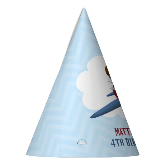 Aviator en zijn vliegtuig feesthoedjes (Links)