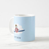Aviator en zijn vliegtuig koffiemok (Voorkant links)