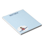 Aviator en zijn vliegtuig notitieblok (Schuin)