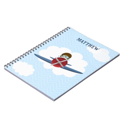 Aviator en zijn vliegtuig notitieboek (Linkerzijde)