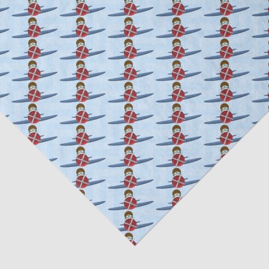 Aviator en zijn vliegtuig tissuepapier (Detail)