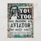 Aviator - Funny Retro Briefkaart (Voorkant)